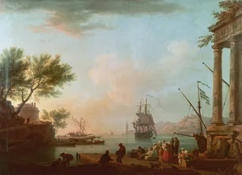 Hafen bei Sonnenaufgang, 1757